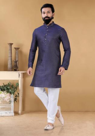 Picture of Superb Cotton & Silk Dark Slate Grey Kurtas