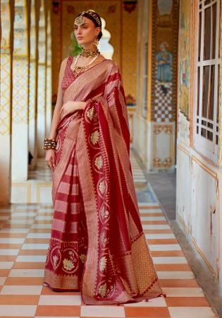 Picture of Resplendent Silk Saddle Brown Saree