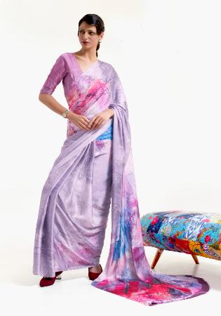 Picture of Taking Crepe Lavender Saree