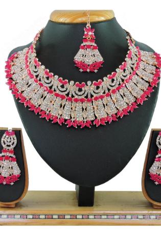 Picture of Wonderful Pink Necklace Set