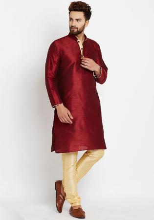 Picture of Sublime Silk Saddle Brown Kurtas