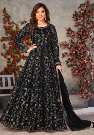 Picture of Alluring Net Black Anarkali Salwar Kameez