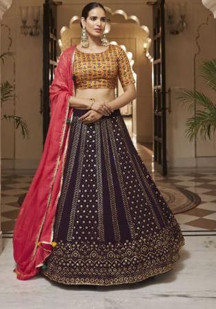 Picture of Superb Georgette Dim Gray Lehenga Choli