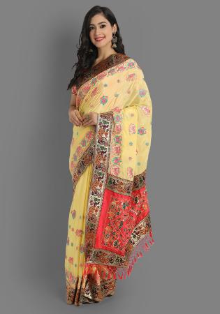 Picture of Exquisite Silk Khaki Saree