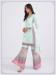 Picture of Georgette Light Steel Blue Straight Cut Salwar Kameez