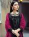 Picture of Enticing Georgette Black Straight Cut Salwar Kameez