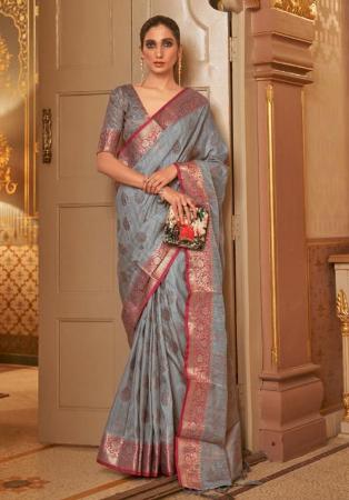 Picture of Sublime Silk Dim Gray Saree