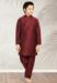 Picture of Delightful Silk Brown Kids Kurta Pyjama