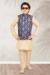 Picture of Elegant Silk Pale Golden Rod Kids Kurta Pyjama