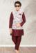 Picture of Lovely Silk Maroon Kids Kurta Pyjama