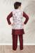 Picture of Lovely Silk Maroon Kids Kurta Pyjama