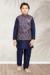 Picture of Superb Silk Midnight Blue Kids Kurta Pyjama