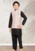 Picture of Shapely Silk Black Kids Kurta Pyjama