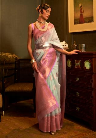 Picture of Taking Linen Dark Sea Green Saree