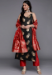 Picture of Statuesque Silk Black Straight Cut Salwar Kameez