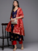 Picture of Silk Midnight Blue Straight Cut Salwar Kameez