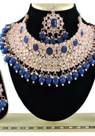 Picture of Shapely Midnight Blue Necklace Set