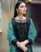 Picture of Excellent Georgette Black Straight Cut Salwar Kameez