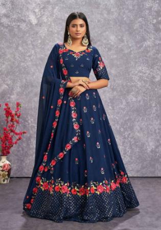 Picture of Splendid Georgette Midnight Blue Lehenga Choli