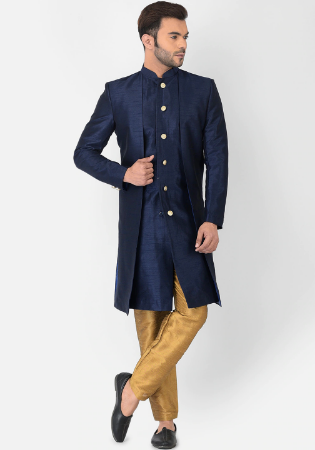 Picture of Admirable Silk Midnight Blue Kurtas