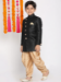 Picture of Beautiful Silk Black Kids Kurta Pyjama