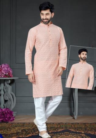 Picture of Lovely Cotton & Silk Tan Kurtas