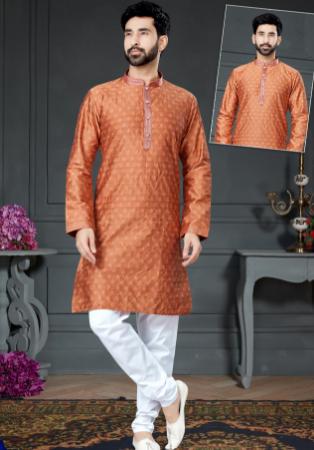 Picture of Amazing Cotton & Silk Tan Kurtas