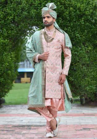 Picture of Resplendent Silk Thistle Sherwani