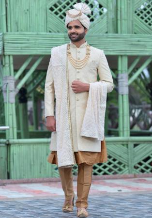 Picture of Statuesque Silk Azure Sherwani