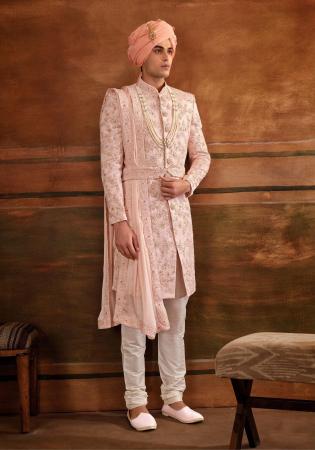 Picture of Radiant Silk Tan Sherwani