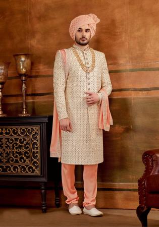 Picture of Classy Silk Tan Sherwani