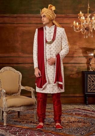 Picture of Taking Silk Tan Sherwani