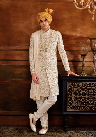 Picture of Classy Silk Tan Sherwani