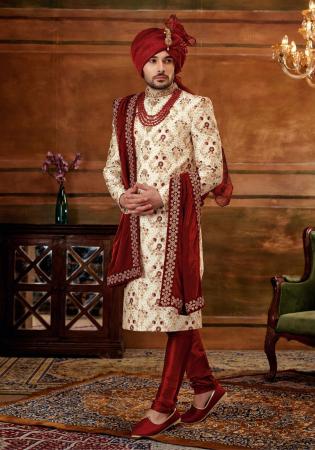 Picture of Ideal Silk Tan Sherwani