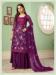 Picture of Excellent Georgette Purple Straight Cut Salwar Kameez