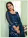 Picture of Georgette Midnight Blue Straight Cut Salwar Kameez