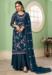 Picture of Georgette Midnight Blue Straight Cut Salwar Kameez