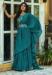 Picture of Gorgeous Georgette Teal Saree