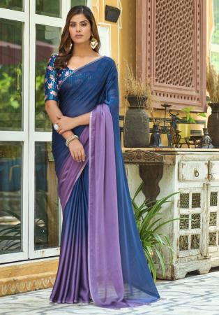 Picture of Enticing Chiffon Midnight Blue Saree