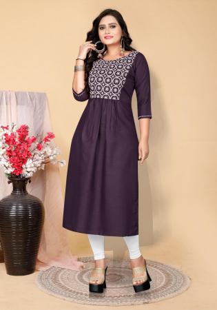 Picture of Shapely Cotton Dim Gray Kurtis & Tunic