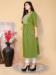 Picture of Fine Cotton Dark Olive Green Kurtis & Tunic