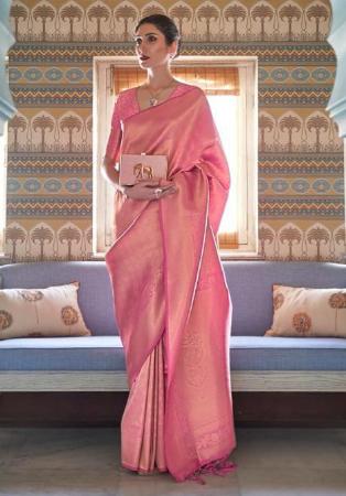 Picture of Elegant Silk Pale Violet Red Saree