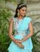 Picture of Charming Georgette Light Steel Blue Saree