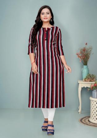 Picture of Admirable Cotton Brown Kurtis & Tunic