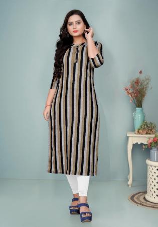 Picture of Ideal Cotton Dark Slate Grey Kurtis & Tunic