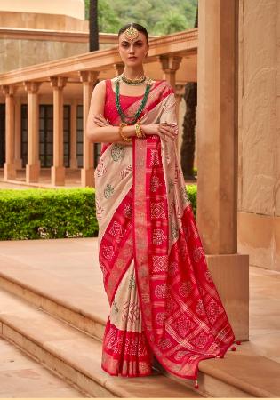 Picture of Ravishing Silk Crimson Saree