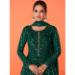 Picture of Georgette Dark Green Straight Cut Salwar Kameez