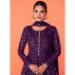 Picture of Georgette Dark Magenta Straight Cut Salwar Kameez