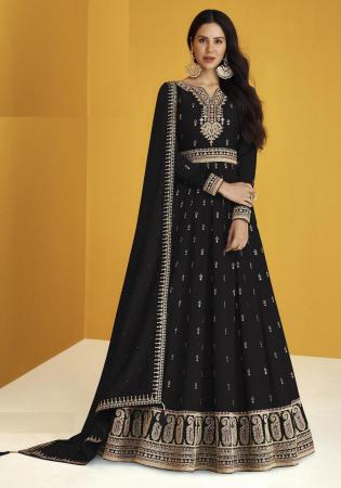 Picture of Pleasing Georgette Black Anarkali Salwar Kameez