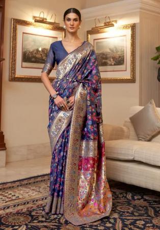 Picture of Bewitching Satin Slate Grey Saree